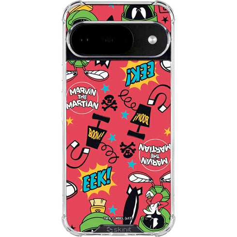 Looney Tunes Marvin the Martian Patches Google Pixel 10 Clear Case